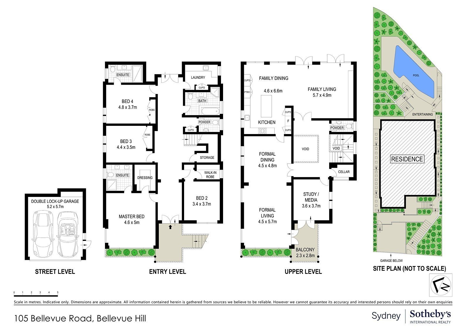 105 bellevue road bellevue hill - floorplan