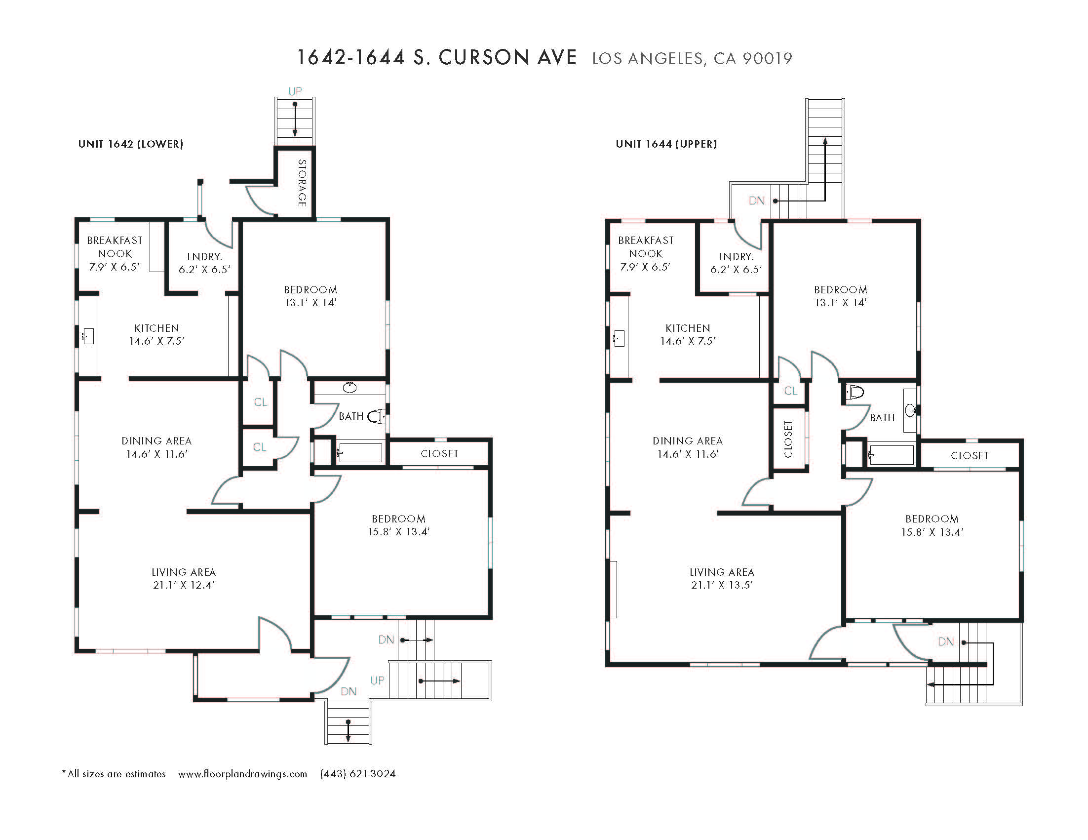 Floor Plan v2 - 1642 S Curson Ave