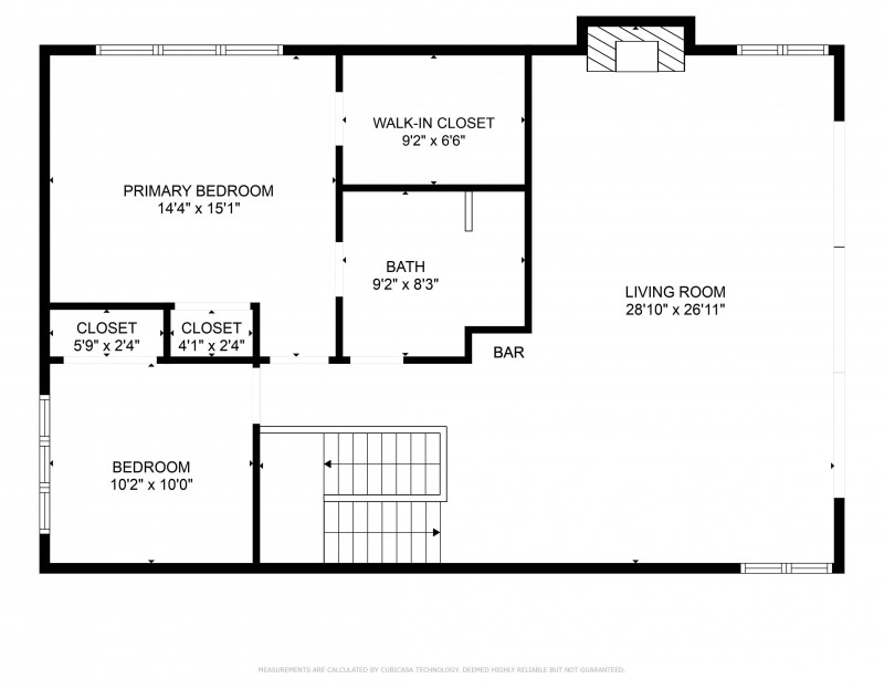 Floor plan upstairs 506 Manhattan Ave